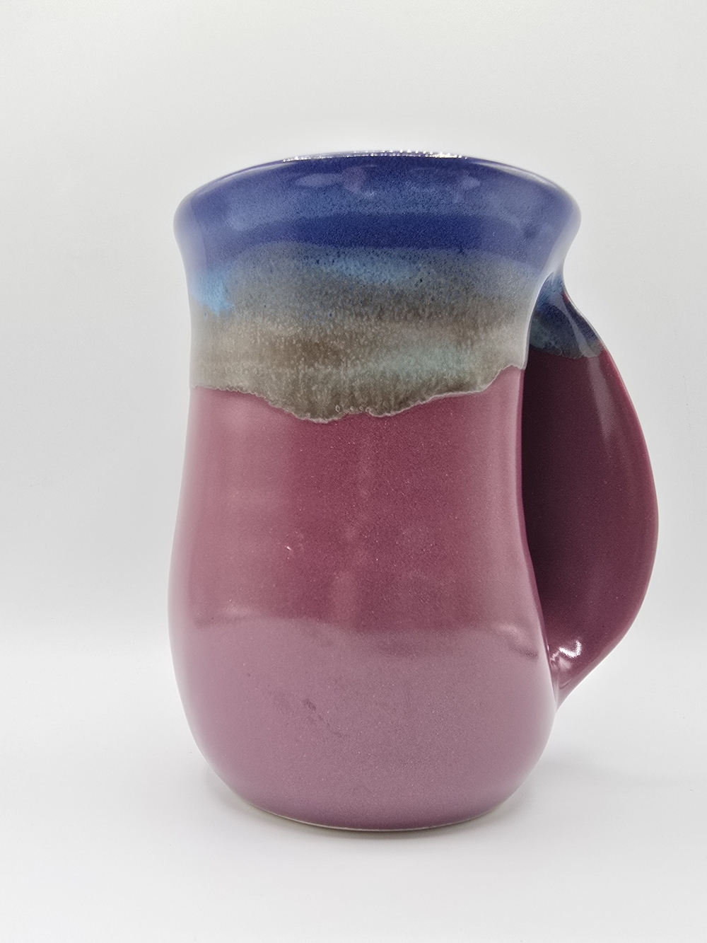 Neher Pottery Hand Warmer Mug 2017 Right Hand 16oz Studio Stoneware, Signed